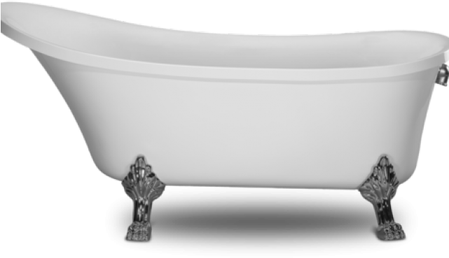 Classic Clawfoot Bathtub Isolated PNG Image