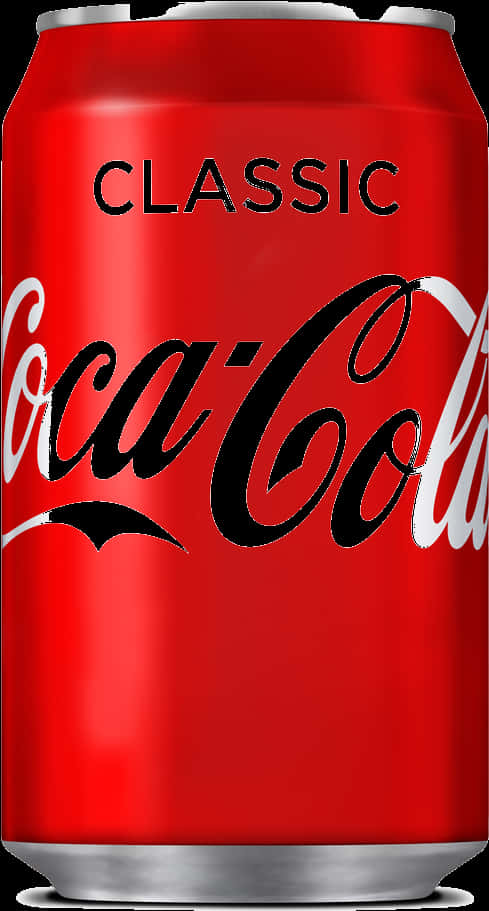 Classic Coca Cola Can Design PNG Image