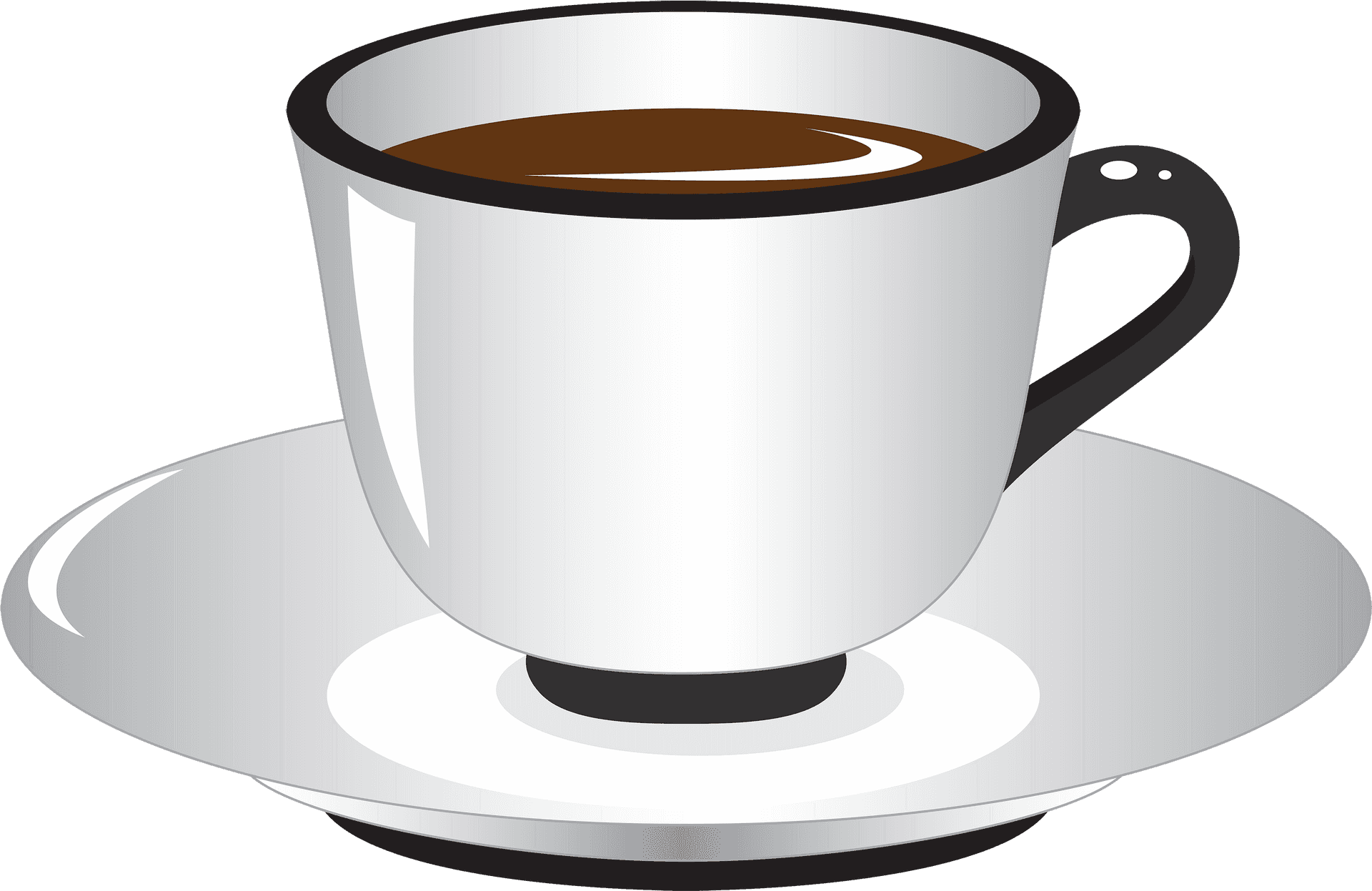 Classic Coffee Mugon Saucer PNG Image