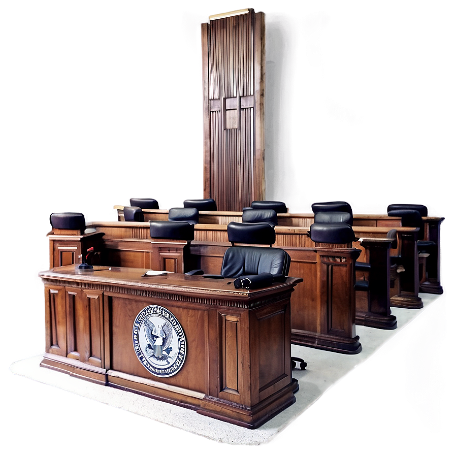 Classic Courtroom Setup Png Jng PNG Image