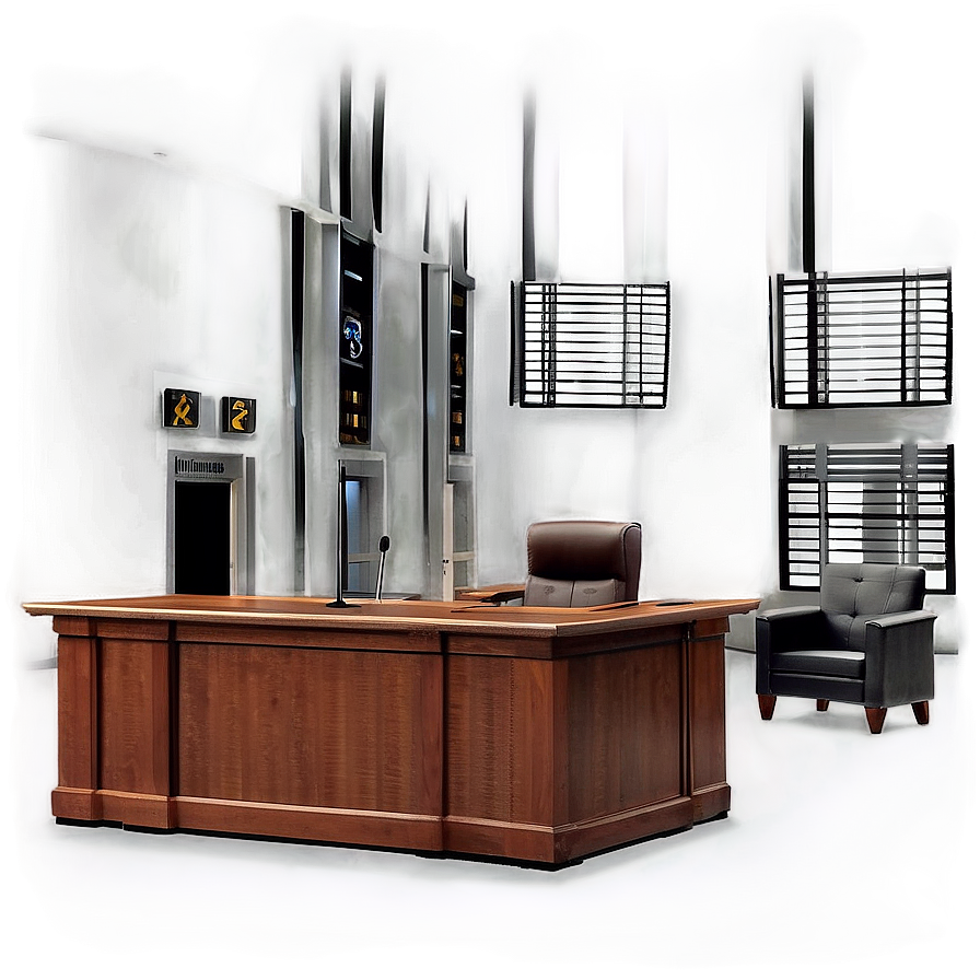 Classic Courtroom Setup Png Wdm PNG Image