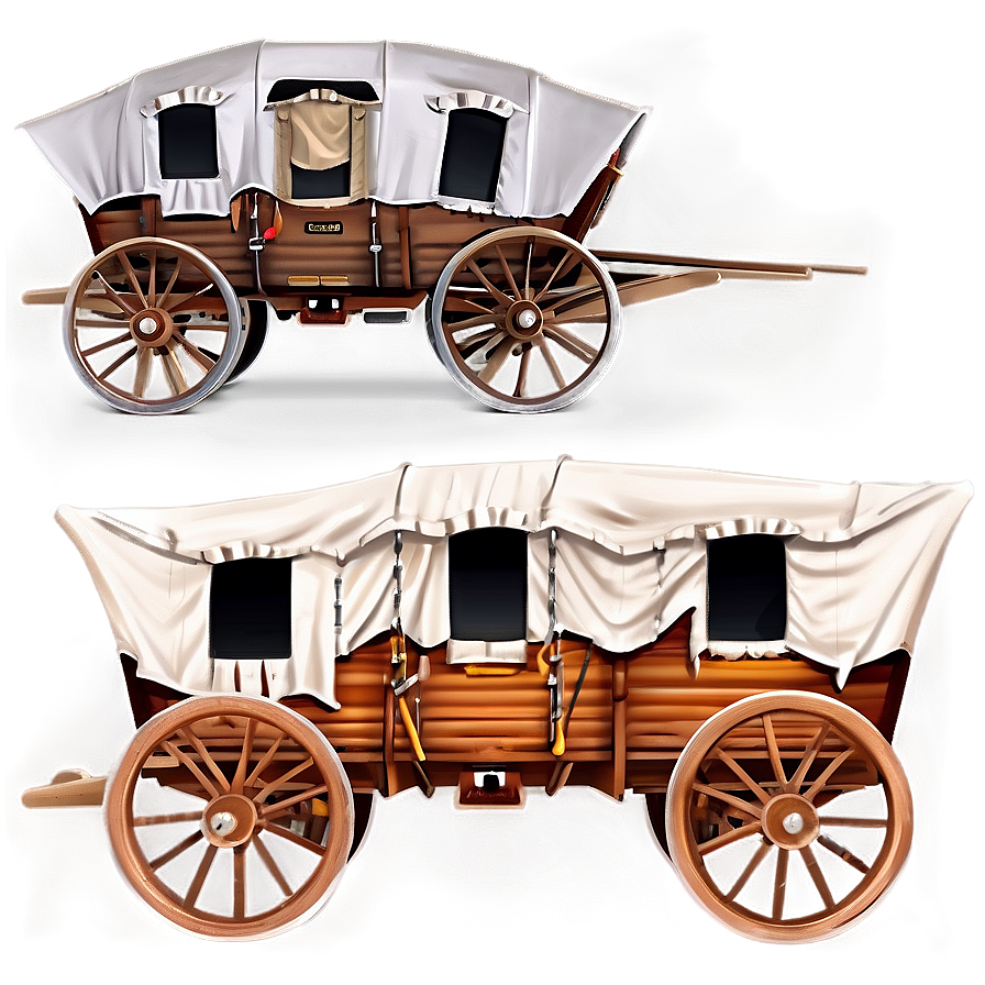 Classic Covered Wagon Design Png Xoj87 PNG Image