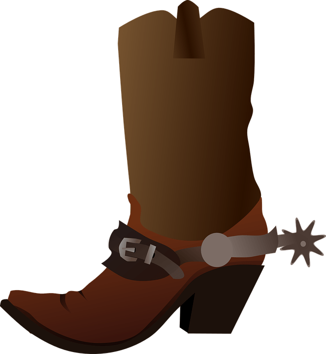 Classic Cowboy Bootwith Spur PNG Image