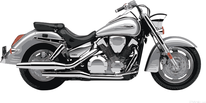 Classic Cruiser Motorcycle PNG Image