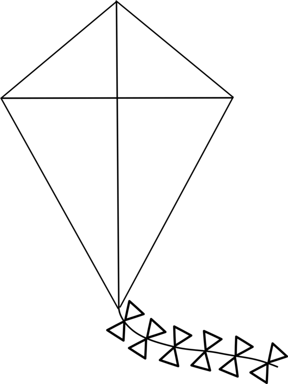 Classic Diamond Kite Design PNG Image