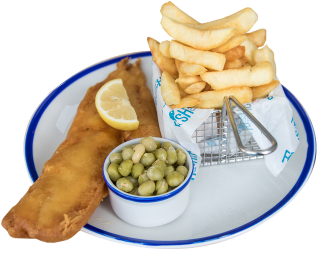 Classic Fishand Chips Plate PNG Image