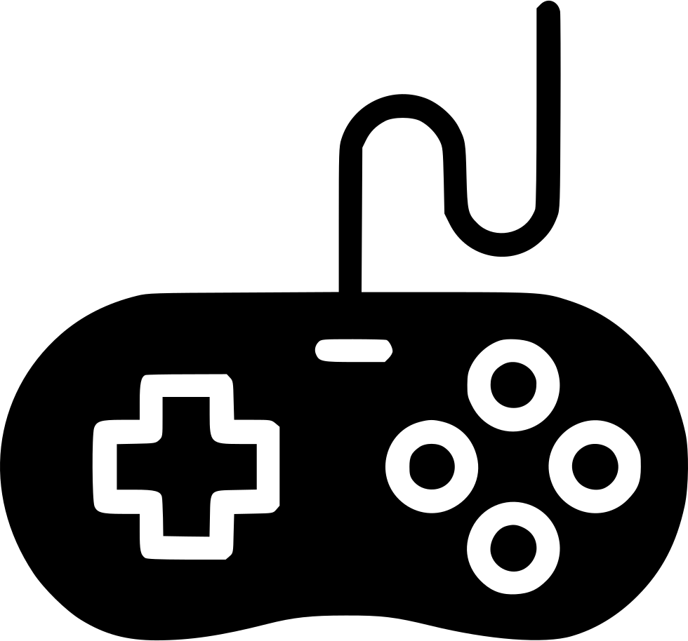 Classic Game Controller Outline.png PNG Image