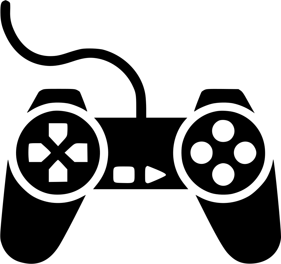 Classic Game Controller Silhouette PNG Image