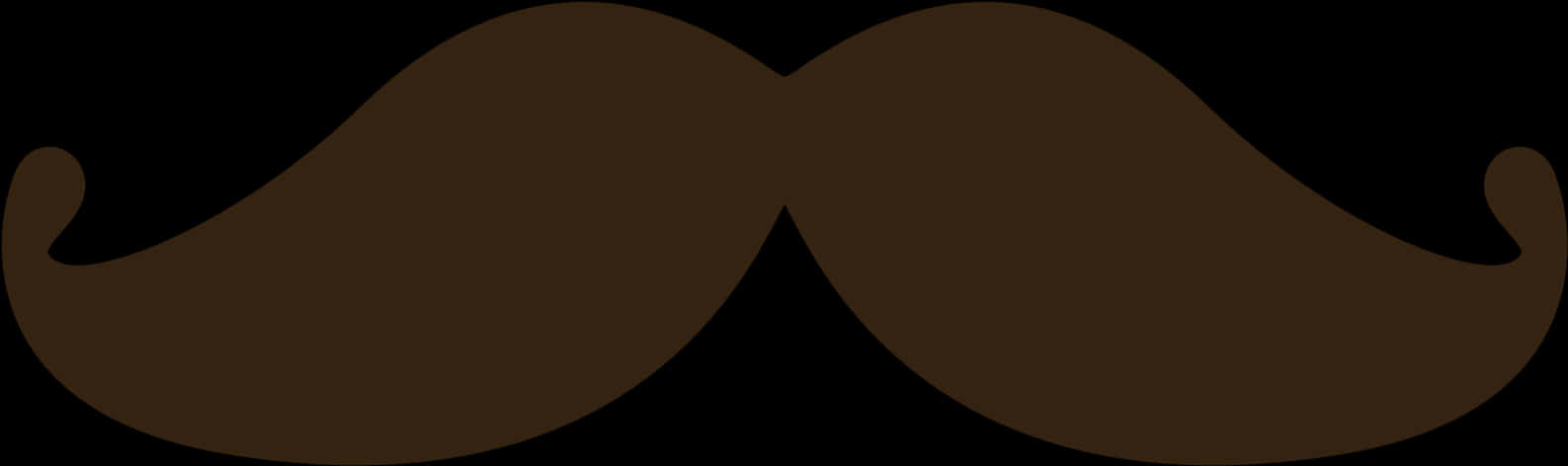 Classic Handlebar Mustache Icon PNG Image