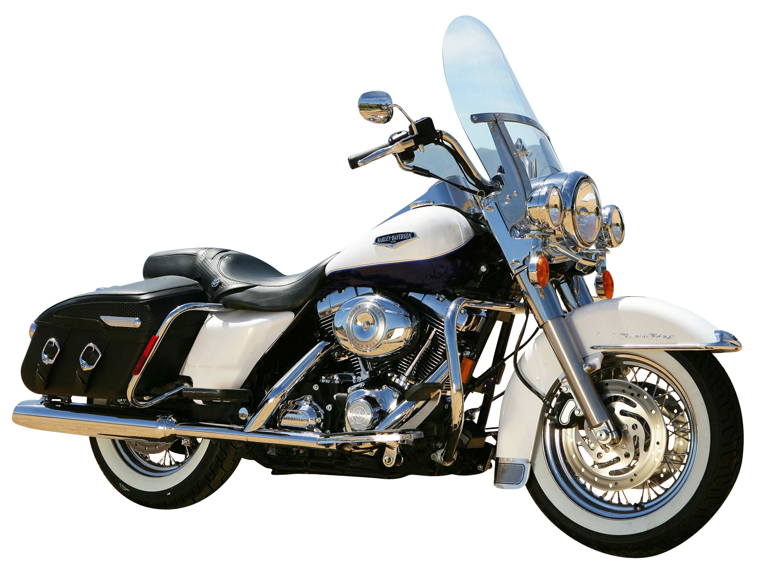 Classic Harley Davidson Motorcycle PNG Image