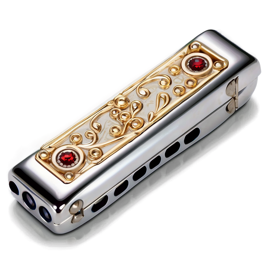 Classic Harmonica Design Png Exr PNG Image