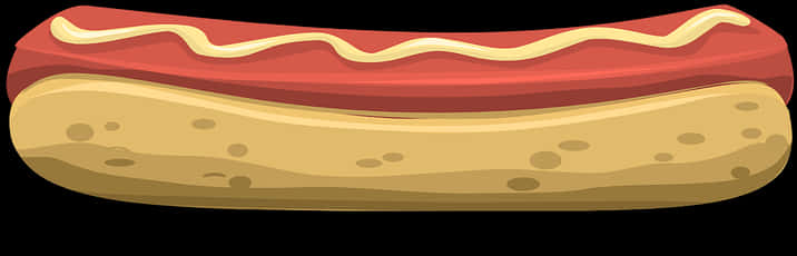 Classic Hot Dog Cartoon Illustration PNG Image