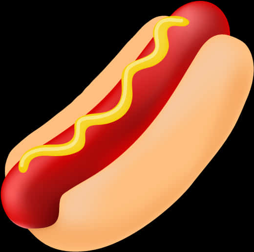 Classic Hot Dog Illustration PNG Image