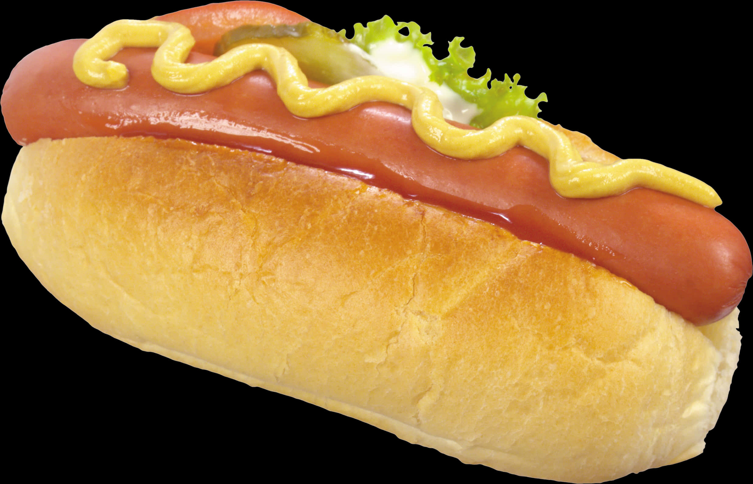 Classic Hot Dogwith Mustard PNG Image