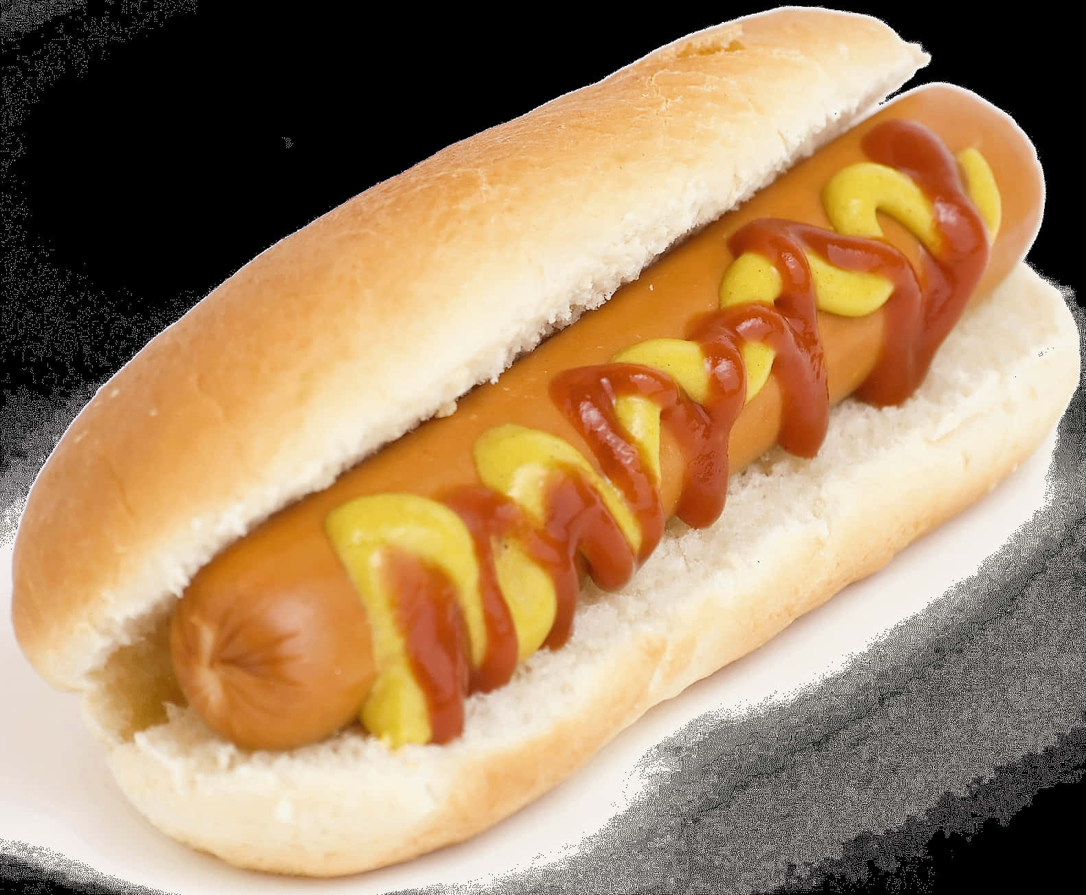 Classic Hot Dogwith Mustardand Ketchup PNG Image