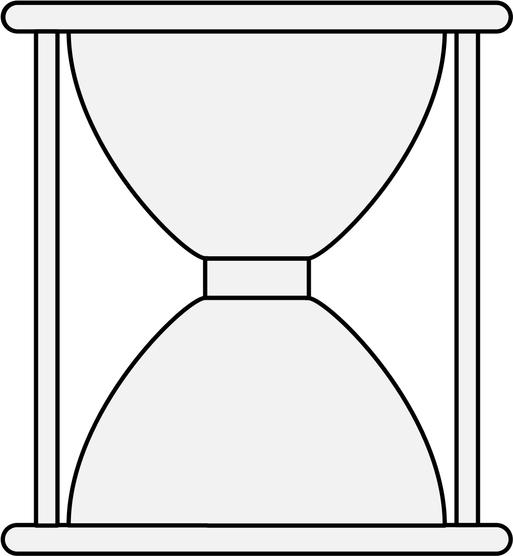 Classic Hourglass Outline PNG Image