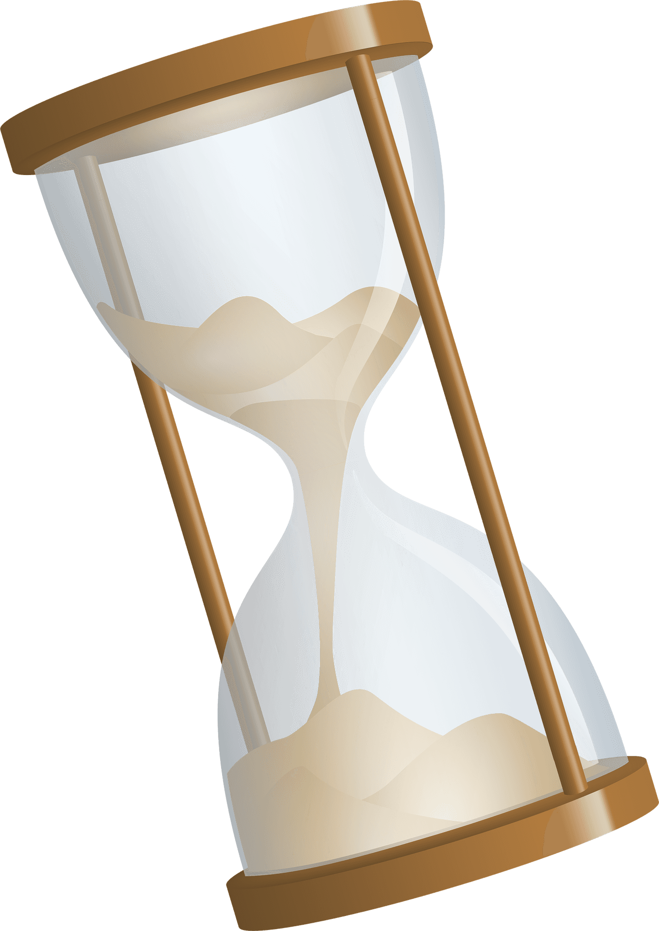 Classic Hourglass Vector Illustration PNG Image