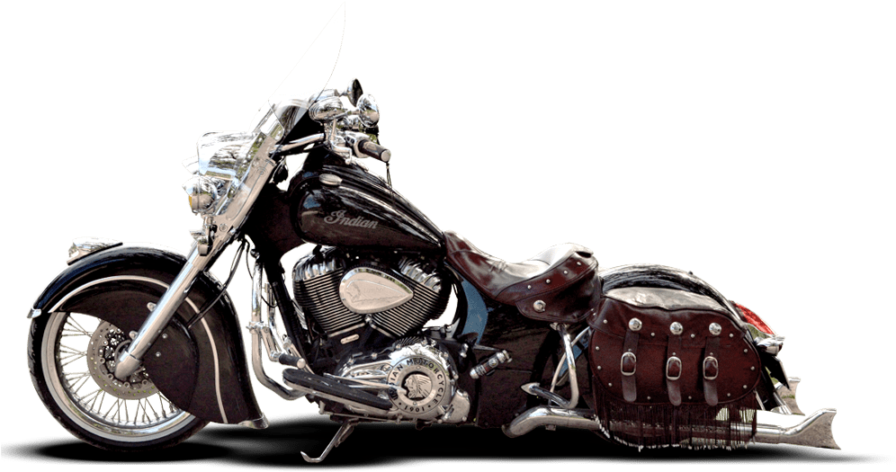 Classic Indian Chopper Motorcycle PNG Image