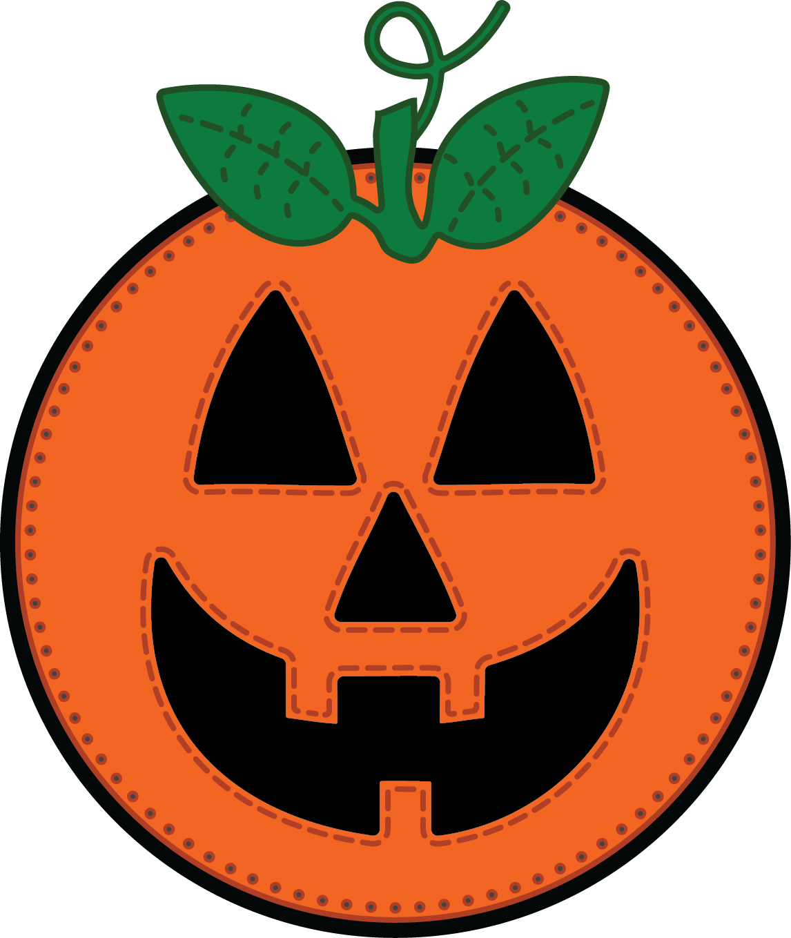 Classic Jack O Lantern Face Vector PNG Image