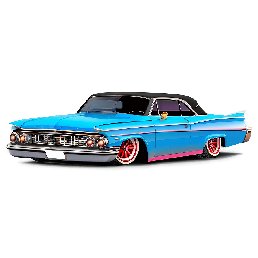 Classic Lowrider Car Design Png Ysu12 PNG Image