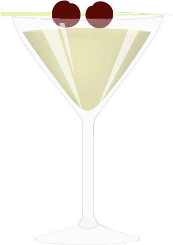 Classic Martini Cocktail Illustration PNG Image