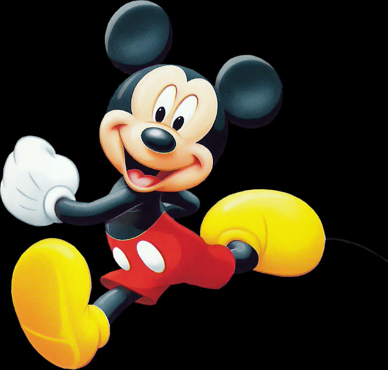 Classic Mickey Mouse Pose PNG Image