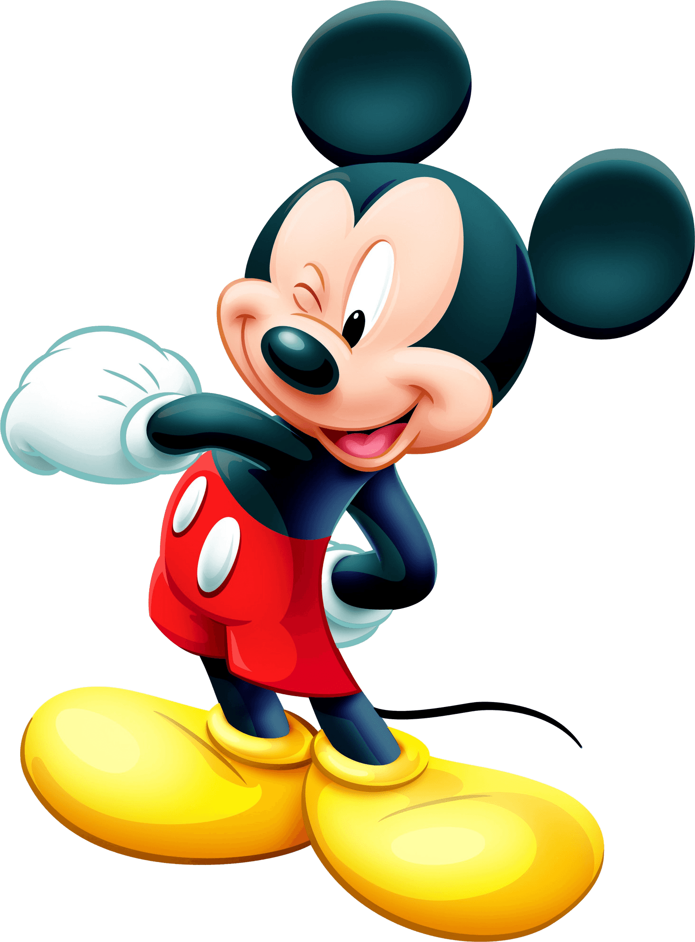 Classic Mickey Mouse Pose PNG Image