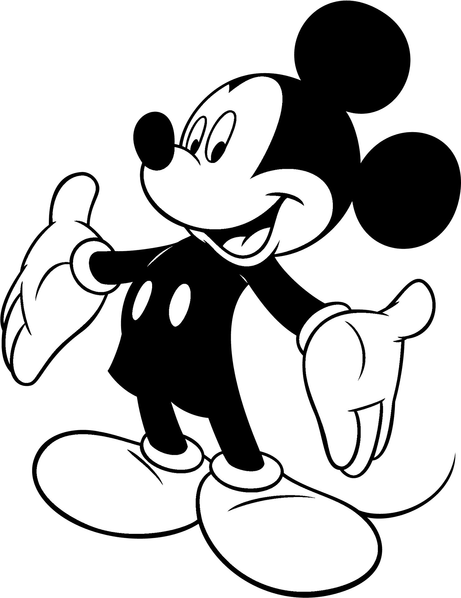 Classic Mickey Mouse Pose PNG Image