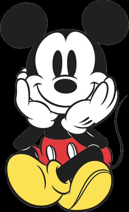 Classic Mickey Mouse Pose PNG Image