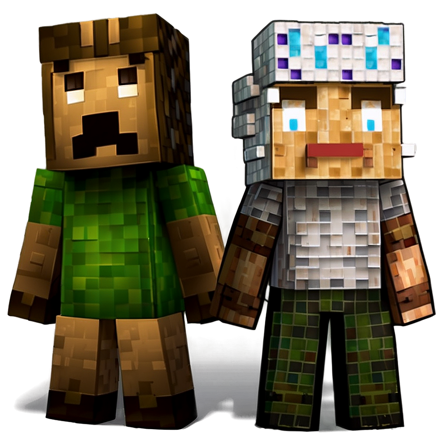 Classic Minecraft Characters Png Vcj PNG Image