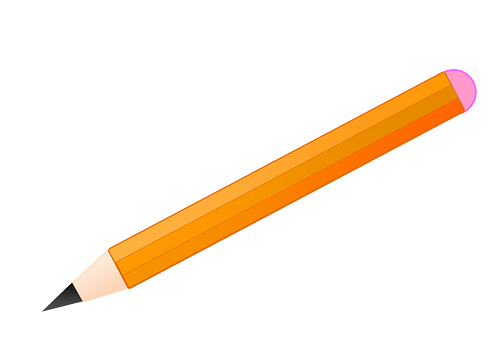 Classic Orange Pencil Illustration PNG Image