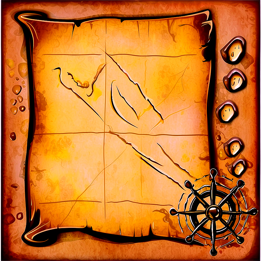 Classic Pirate Treasure Map Png Ydq PNG Image