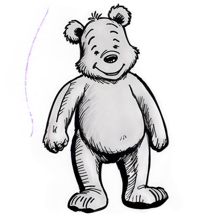 Classic Pooh Bear Drawing Png 90 PNG Image