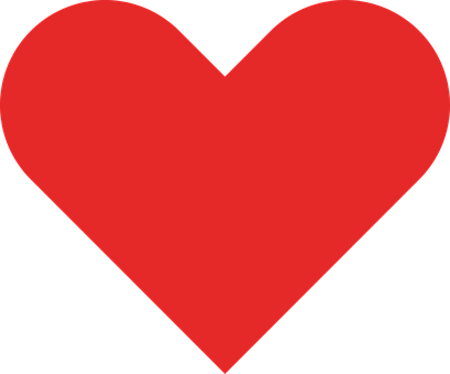 Classic Red Heart Shape PNG Image