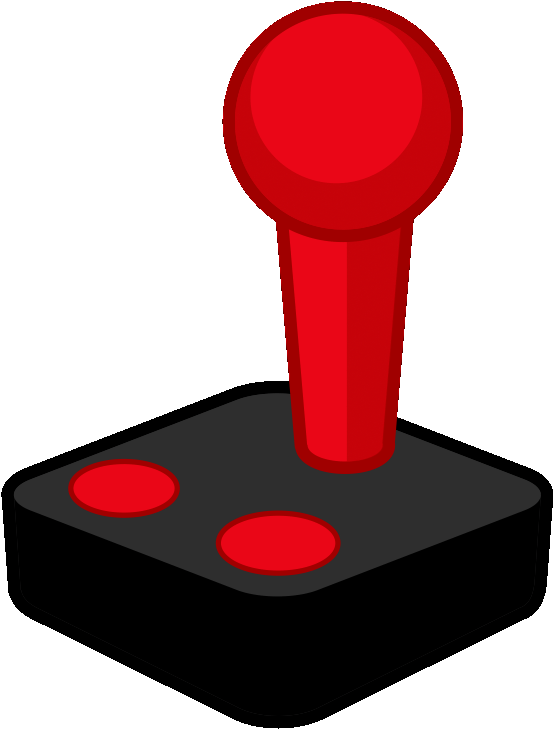 Classic Red Joystick Vector Illustration PNG Image