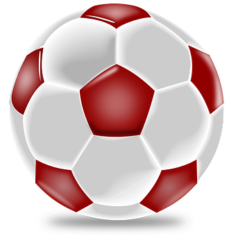 Classic Redand White Soccer Ball PNG Image