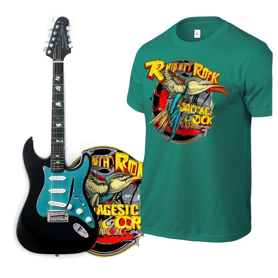 Classic Rock T-shirt Design Png Wjg33 PNG Image