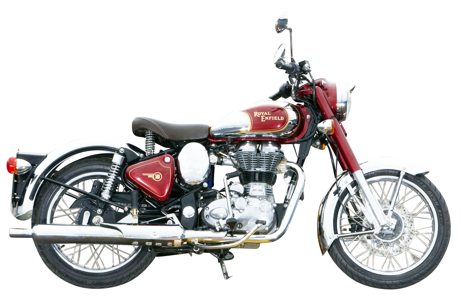 Classic Royal Enfield Motorcycle PNG Image