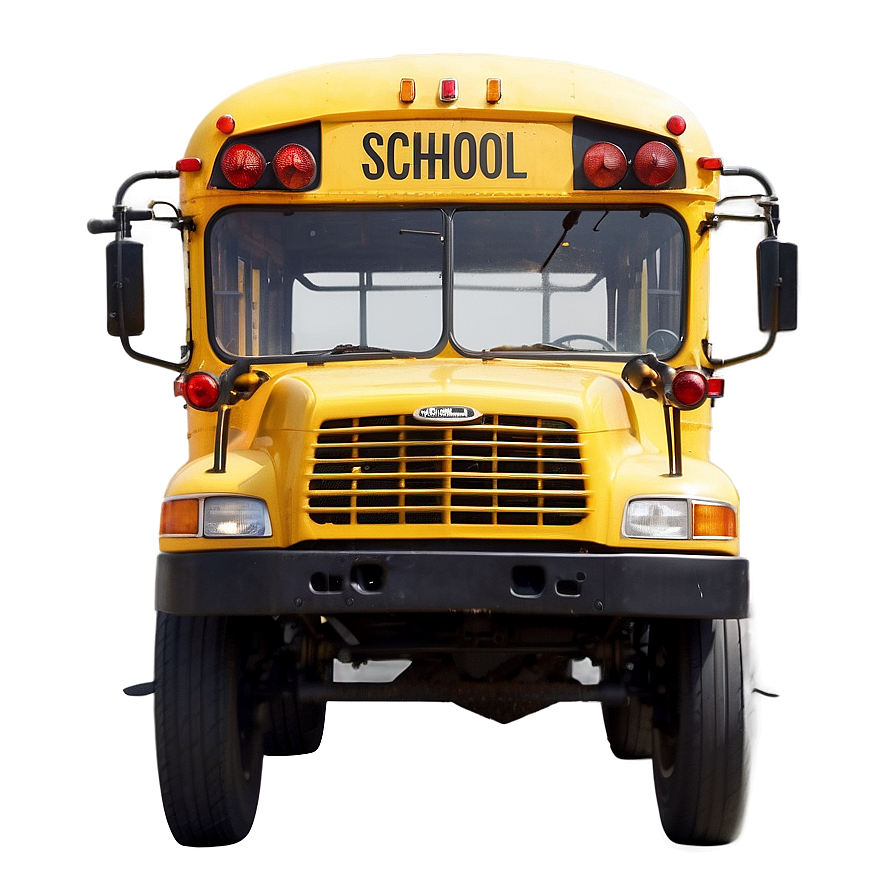 Classic School Bus Front View Png Vjb PNG Image