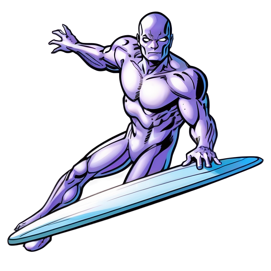 Classic Silver Surfer Comic Png Pgd96 PNG Image