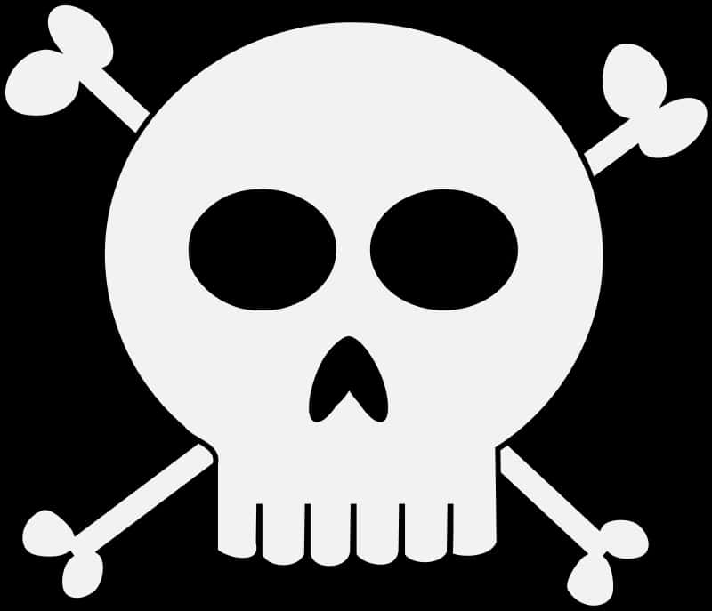 Classic Skulland Crossbones Symbol PNG Image