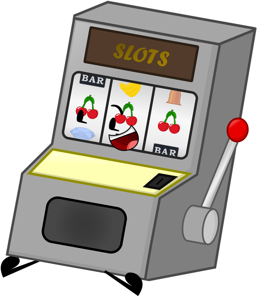 Classic Slot Machine Cartoon PNG Image