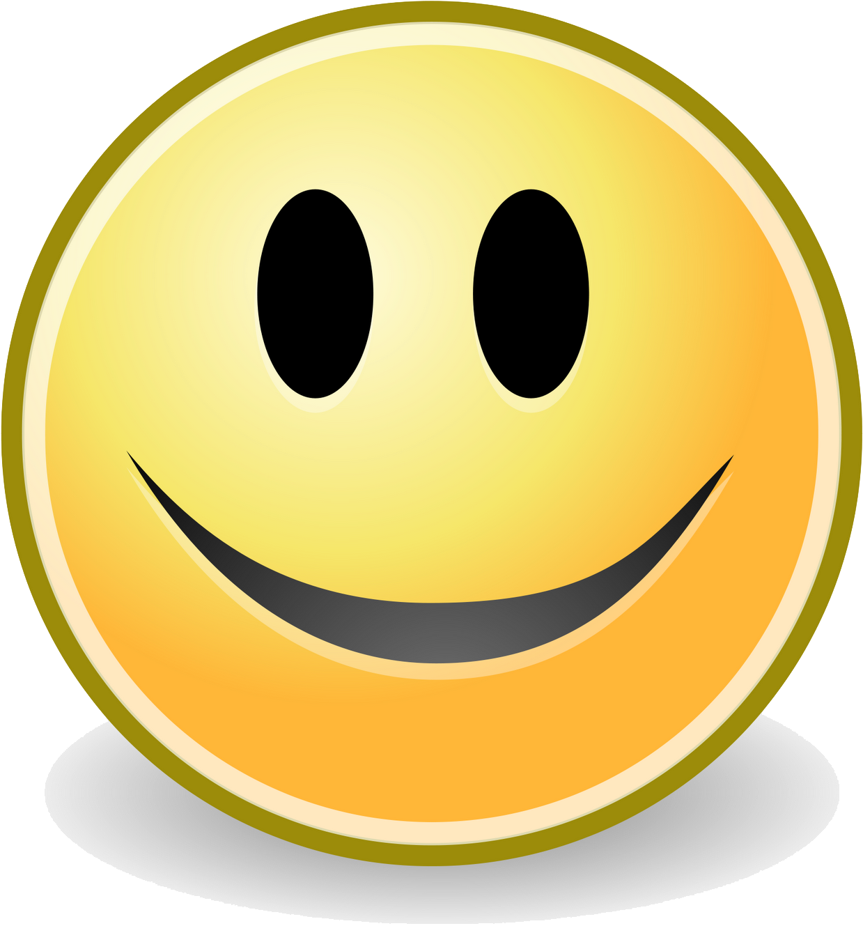 Classic Smiley Face Emoji.png PNG Image