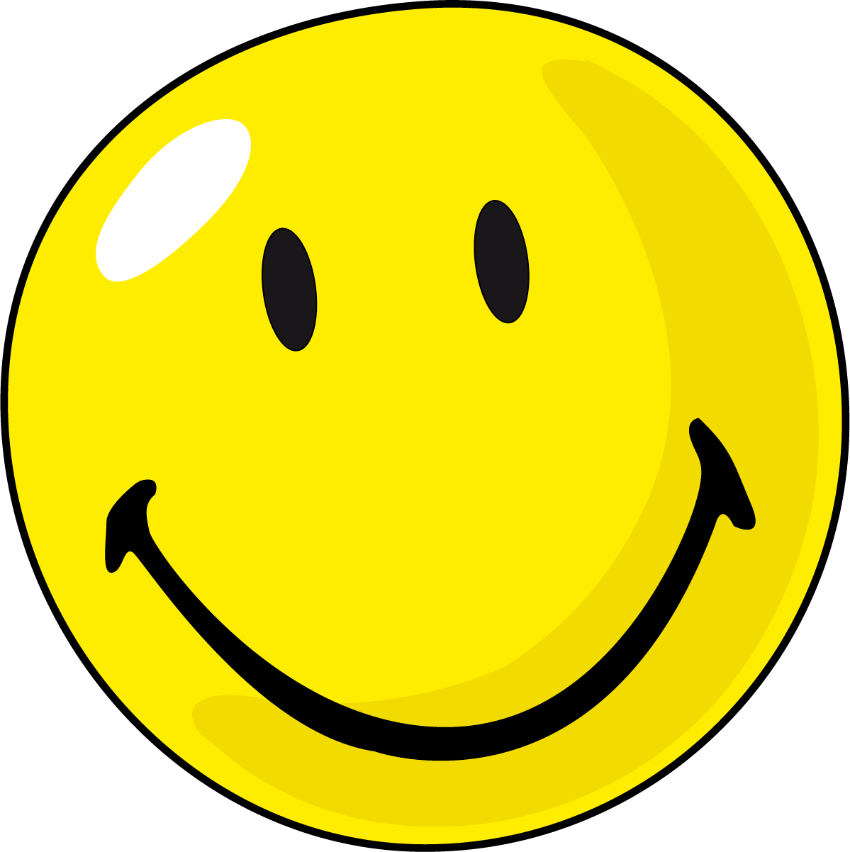 Classic Smiley Face Emoji.png PNG Image