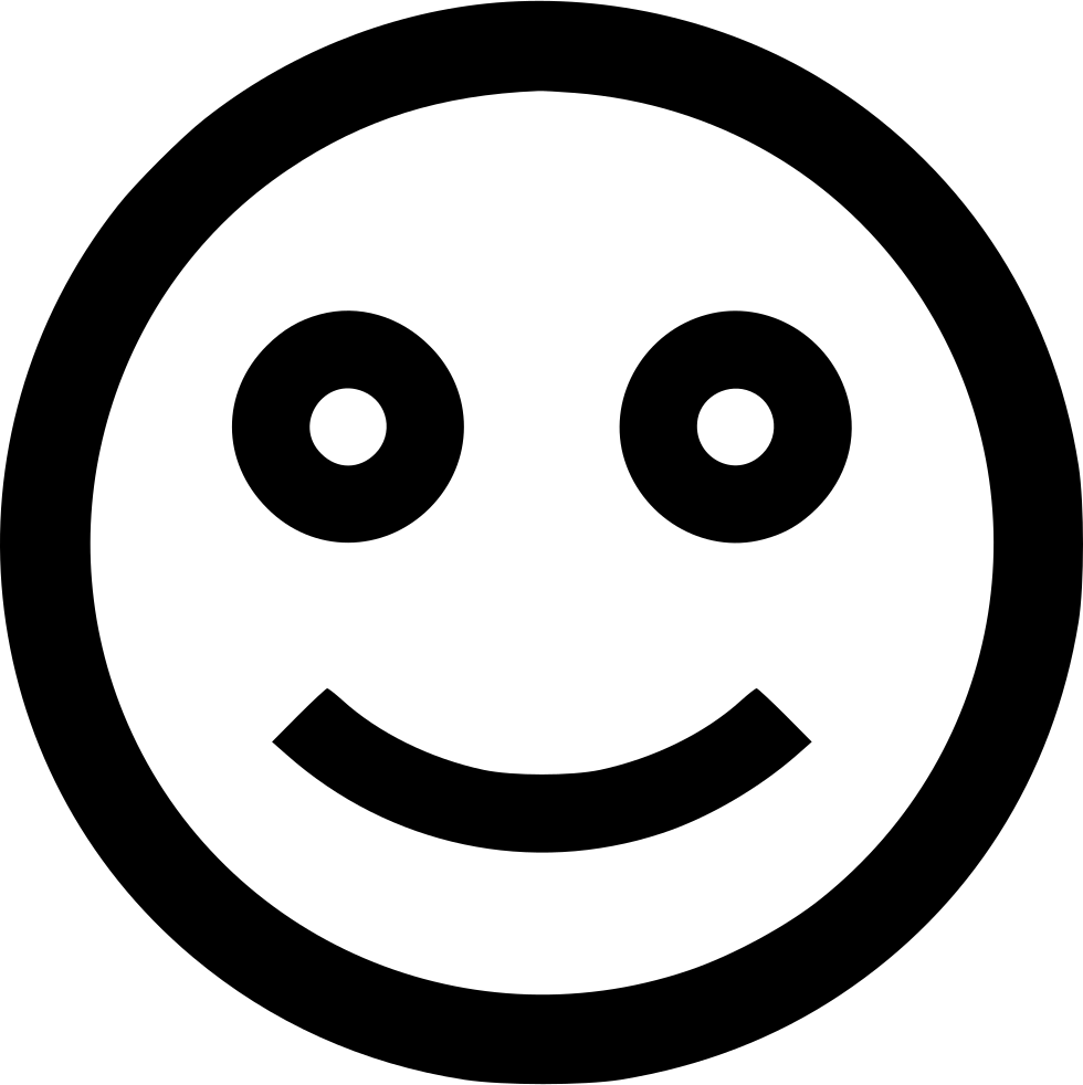 Classic Smiley Face Emoji PNG Image