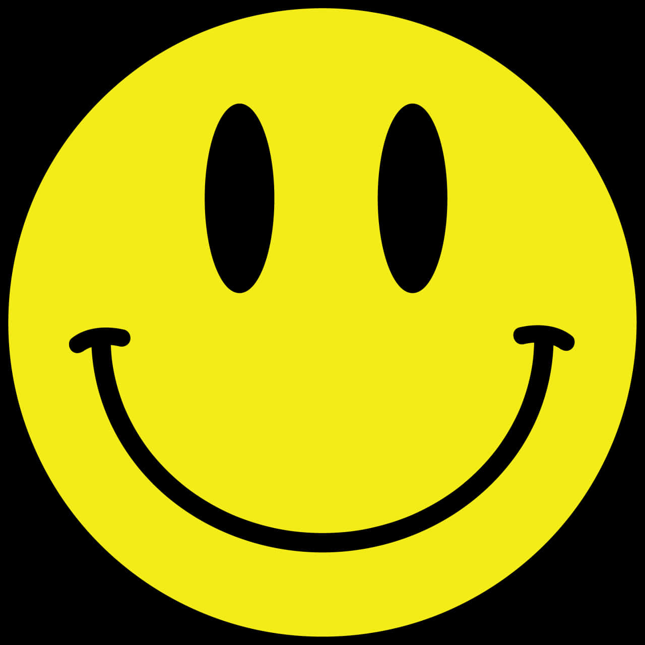 Classic Smiley Face Graphic PNG Image