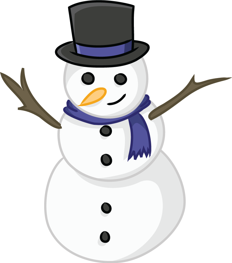 Classic Snowman Clipart PNG Image