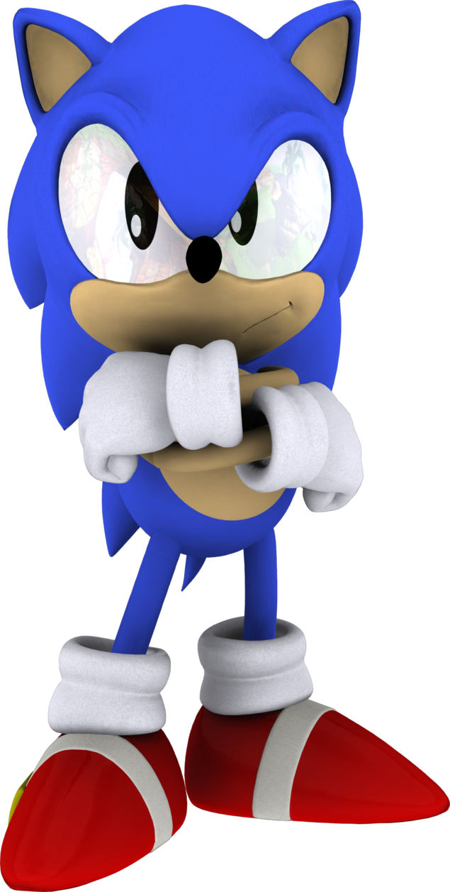 Classic Sonic Pose PNG Image