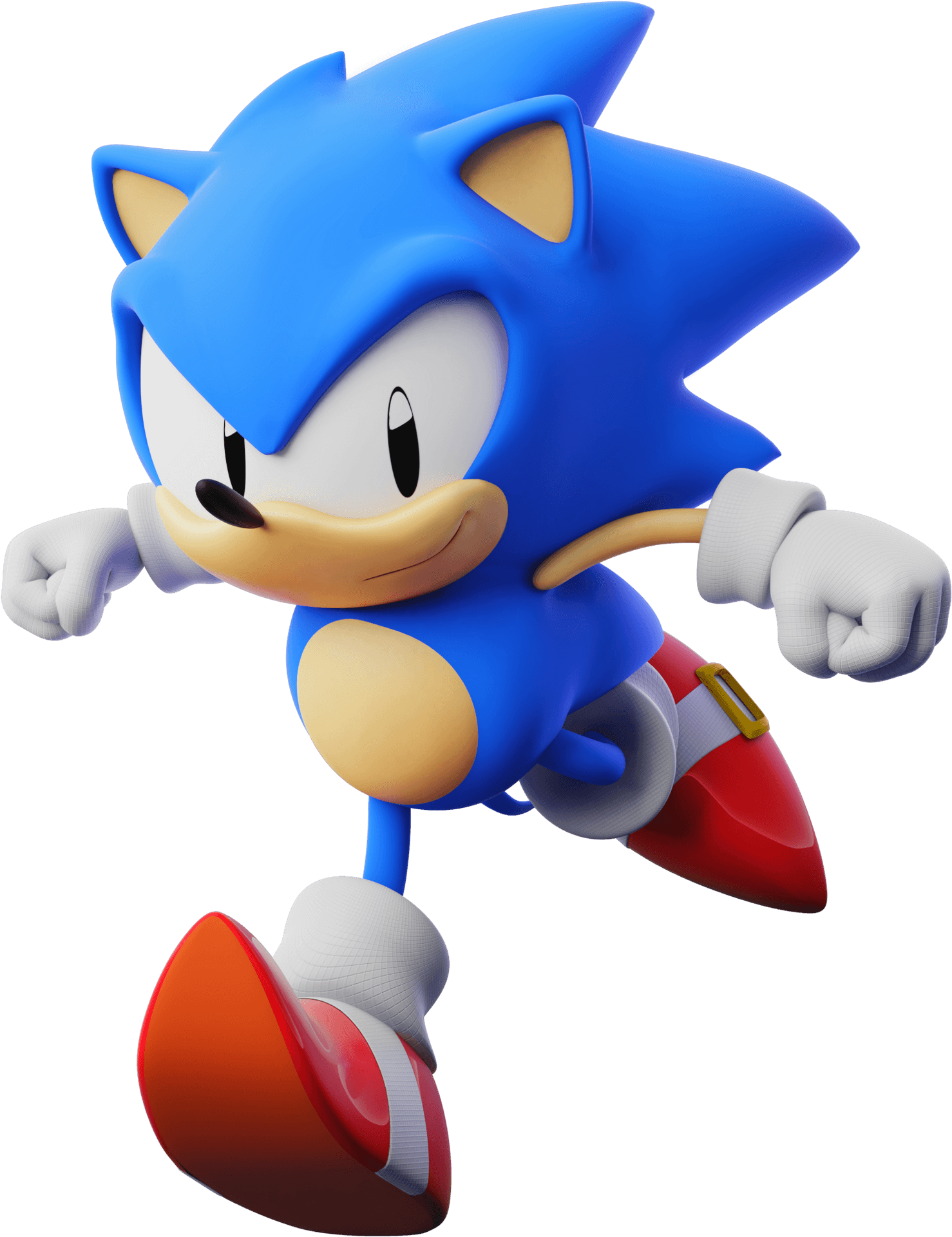 Classic Sonic Running Pose PNG Image