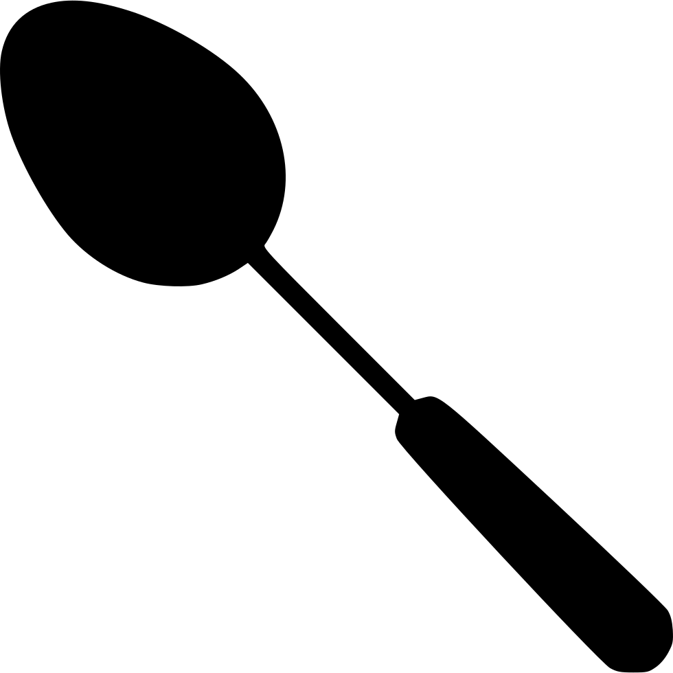 Classic Spoon Silhouette PNG Image